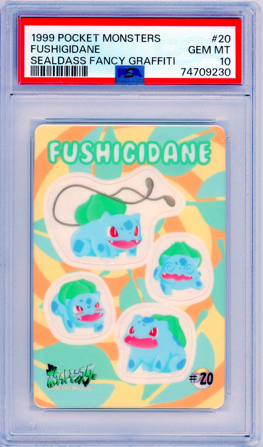 PSA 10 Fushigidane Sealdass Fancy Graffiti