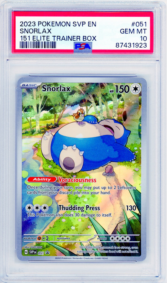 151 ETB Exclusive Snorlax PSA 10