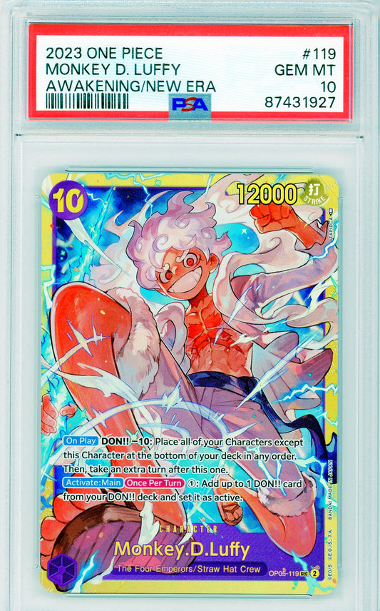 Awakening of the New Era OP-05 Monkey D Luffy #119 PSA 10