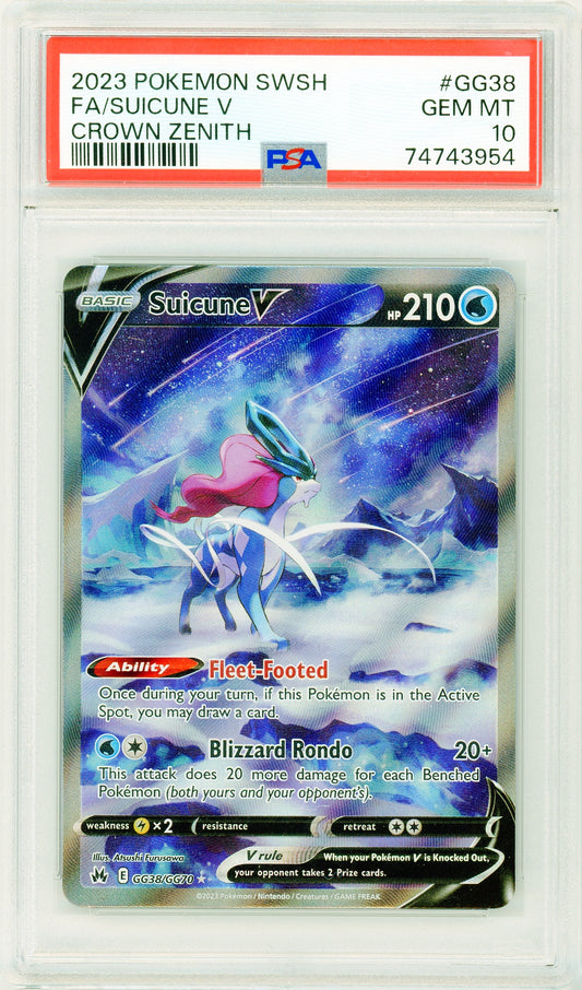 Suicune V Crown Zenith PSA 10