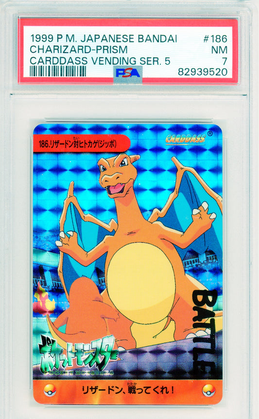 Charizard Prism Cardass Vending Series 5 PSA 7